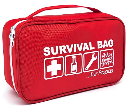 HAPPY DIKDIK Survival Bag für Papas - Papa Geschenk zur Geburt -...