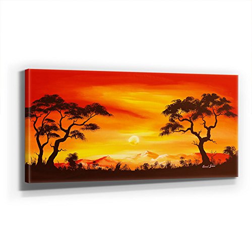 Sonnenuntergang IN Afrika - AUF KEILRAHMEN - Bild - Kunst - XXL...