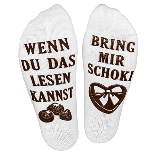Lustige Socken für Frauen - Wenn Du das lesen kannst, bring mir...