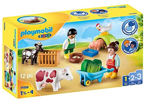 PLAYMOBIL 1.2.3 71158 Spielspaß auf dem Bauernhof, Lernspielzeug...