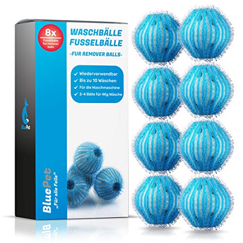 BluePet® 8X Fusselbälle für die Waschmaschine - Entfernt...