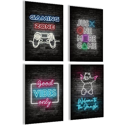 mojoliving Gaming Zimmer Deko Bilder | Poster Wand für Gamer...