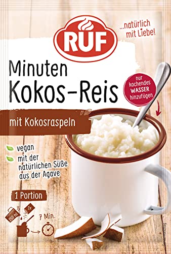 RUF Tassen Kokos-Reis mit Kokos-Raspeln, Instant Reisbrei aus der...
