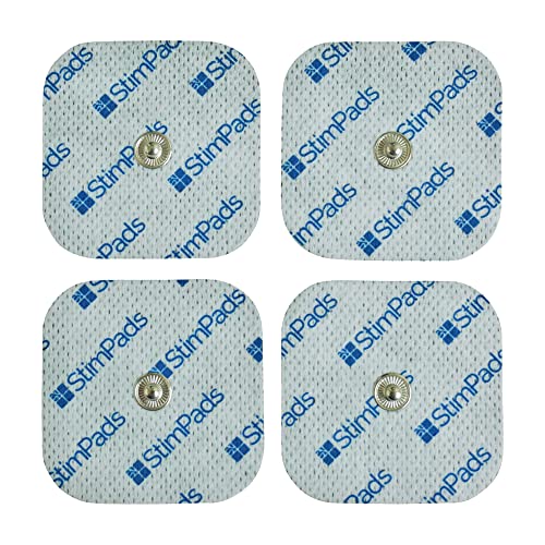 StimPads TENS EMS Elektroden • 4 Stück von 50X50mm mit 3,5mm...