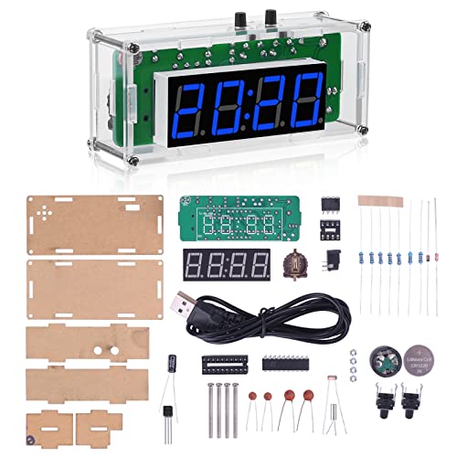 DONGKER Digitale DIY Uhr Kits mit Acrylgehäuse, Elektronik...
