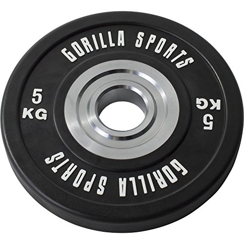 GORILLA SPORTS® Bumper Plates - 5kg, 10kg, 15kg, 20kg, 25kg,...