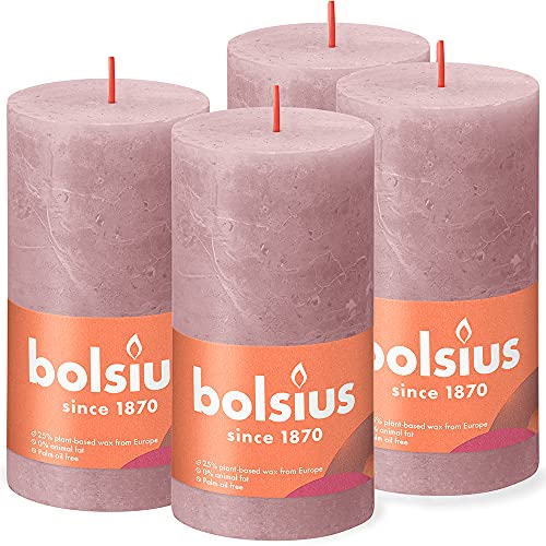 BOLSIUS - Rustikale Stumpenkerze, 13 cm, tropffest, nicht...