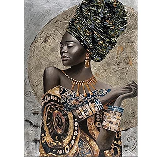 DCIDBEI 40x50CM 5D Diamant-Malerei Afrikanische Frau, DIY Dimond...