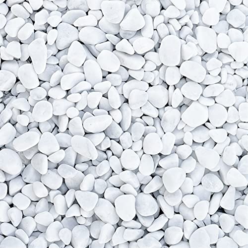 naninoa Marbles 7-15 mm. Weiße, gerundete Steine, Marmorsteine,...