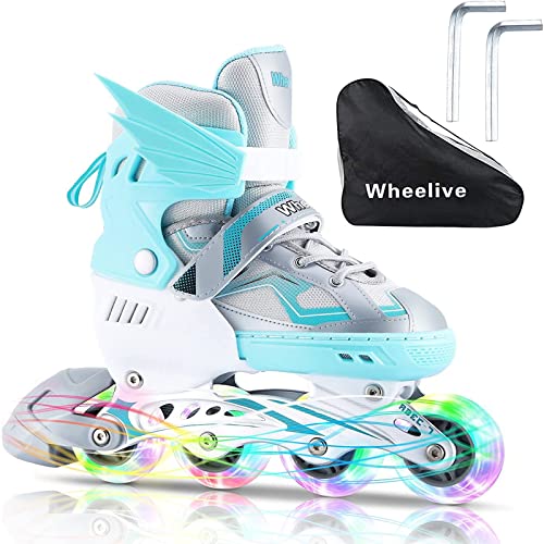 Wheelive Verstellbare Inliner für Kinder, Kinder Inline Skates...