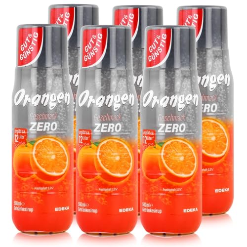 Gut & Günstig Orange Zero Getränkesirup 6er Pack (6x500ml)