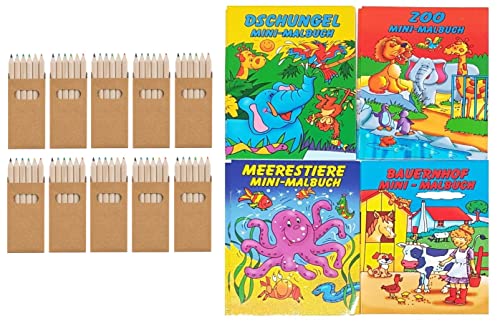 Libetui 10 Set Malbücher für Kinder inklusive 60 Buntstiften...