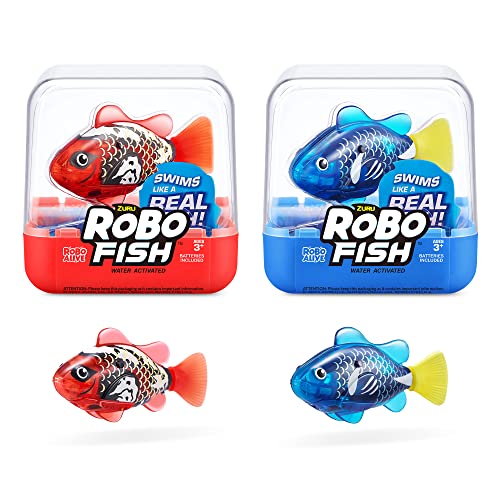 ROBO ALIVE Robo Fish Series 3 Roboter-Fisch, 2er Pack, Blau und...