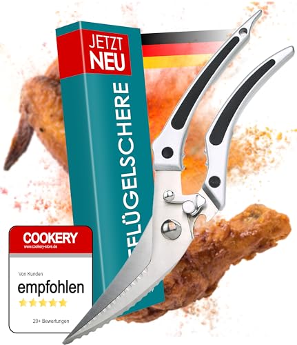 Cookery® Geflügelschere aus Edelstahl für Ente, Gans, Huhn,...