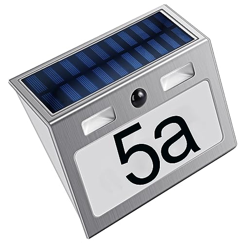 Hopelit Solar Hausnummer, Hausnummer Beleuchtet Solar mit...