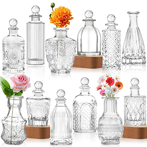 Mini Vasen Set, 12St Kleine Glasvase Vintage Deko Vasen Set...