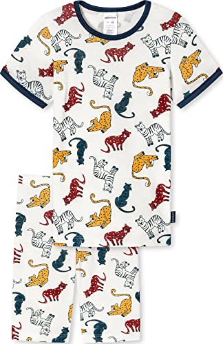 Schiesser Jungen Kurzer Schlafanzug Pyjamaset, beige, 116