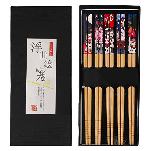 Essstäbchen, 5 Paar Stäbchen Japanisch Chopsticks Stäbchen Zum...