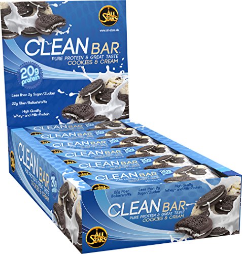All Stars Clean Bar Cookies & Cream - 18 Protein-Riegel mit...