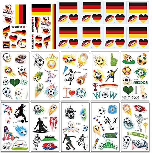 ENYACOS 22 Blätter Weltmeisterschaft Flagge Flagge Tattoos,...